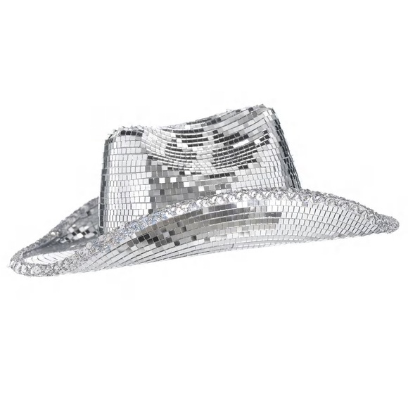 Mirror Tile DiscoBall Hat - Silver - Picture 3 of 3